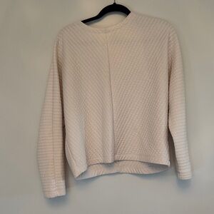 a new day Cream Quilted Sweater